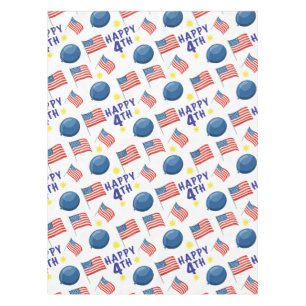Nappe Motif transparent du 4 juillet patriotique sur une