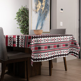 Nappe Motif tribal rouge et noir