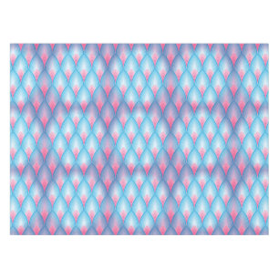 Nappe Motif turquoise et rose de pétale