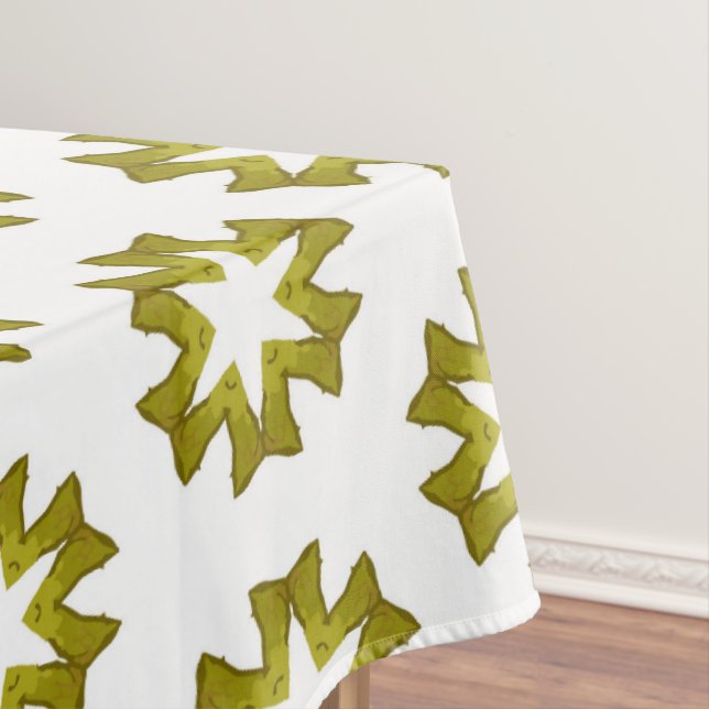 Nappe Motif Vert Olive (In Situ)