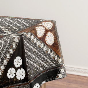 Nappe Motif vintage de la tribu Tapa de Fidji