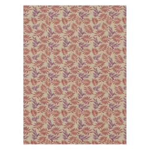 Nappe Motifs de feuilles rouges et violettes vives sur f