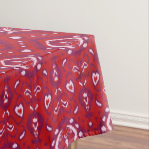 Nappe Motifs tribaux ikat chic colorés rouge et violet