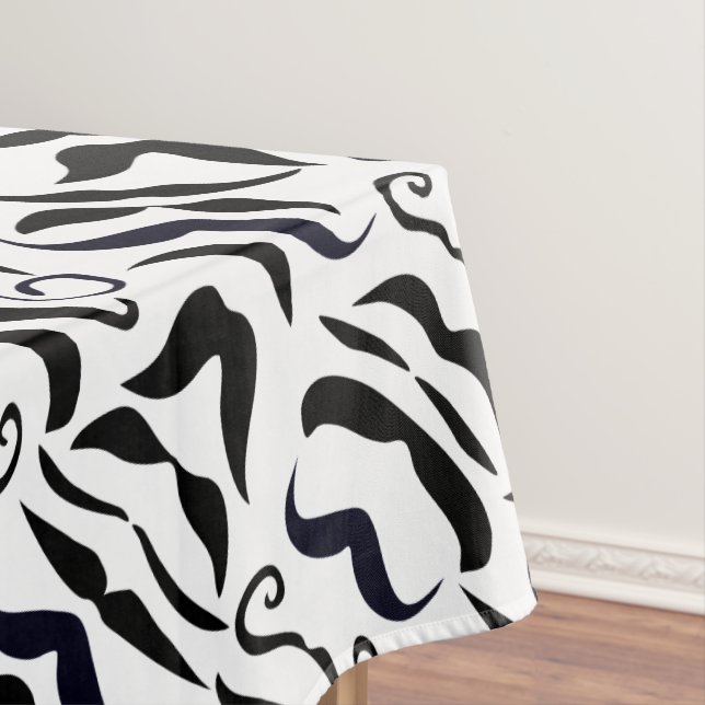 Nappe Moustache noir et blanc N'importe quelle couleur A (In Situ)