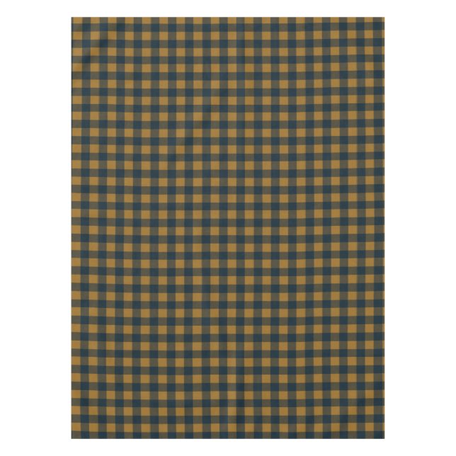 Nappe Moutarde Jaune Buffle Plaid Russe Ferme (Devant)
