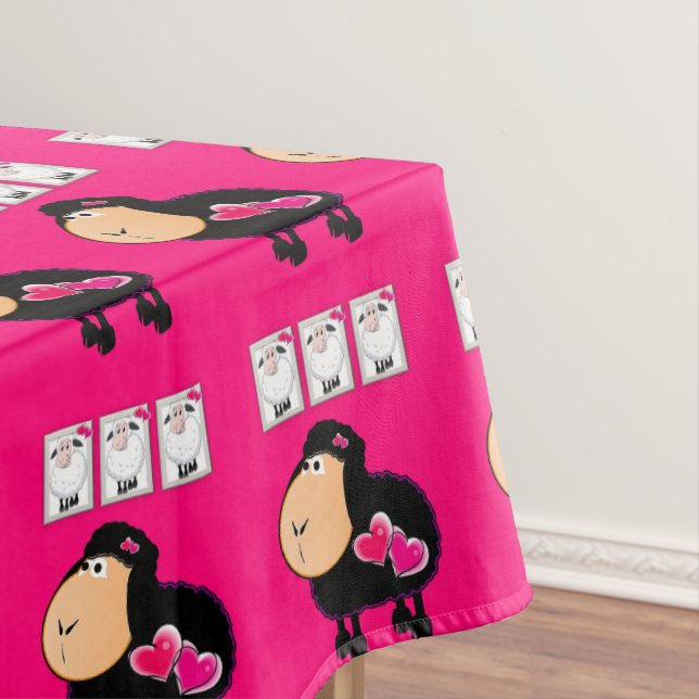 Nappe Mouton Coeurs roses (In Situ)