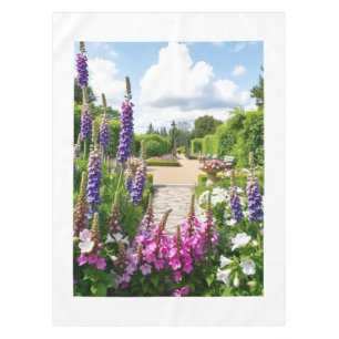 Nappe Muflier Lavande Jardin Anglais Classique Doux