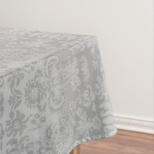 Nappe Multi-Size de classique de gris argenté de damass