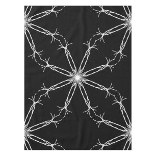 Nappe Nappes, noir et blanc, fleurs de kaléidoscope