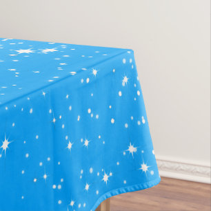Nappe Neige simple et étoiles sur BLEU CLAIR ou votre co