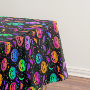 Nappe Neon Jack-O Lanterns, Bats Stars et Lunes