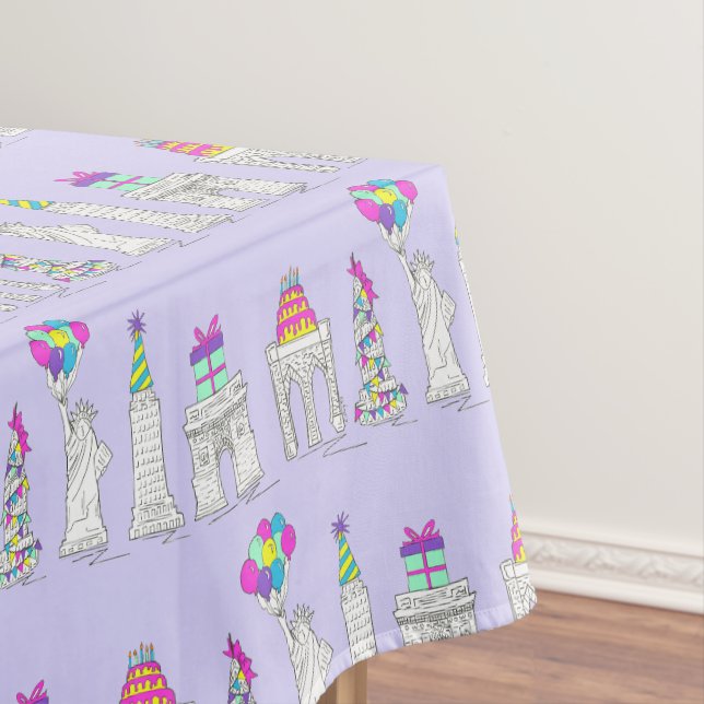 Nappe New York City NYC Landmarks fête d'anniversaire (In Situ)