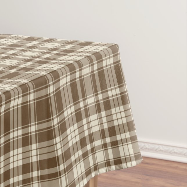 Nappe No. 70 de brun et de beige de motif de plaid de (In Situ)