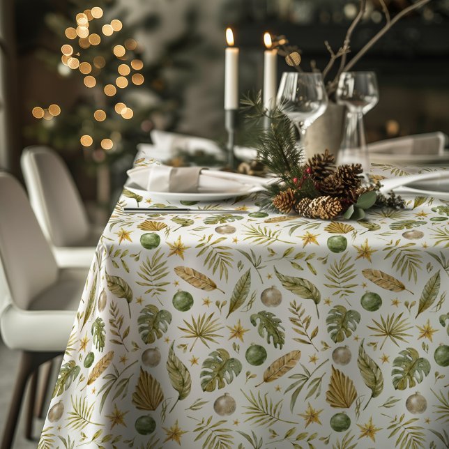 Nappe Noël des Feuilles de palmiers tropicaux (Créateur téléchargé)