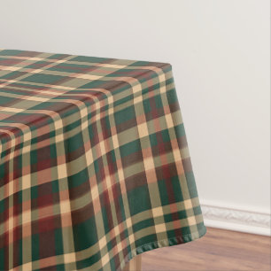Nappe Noël écossais vintage rouge et vert