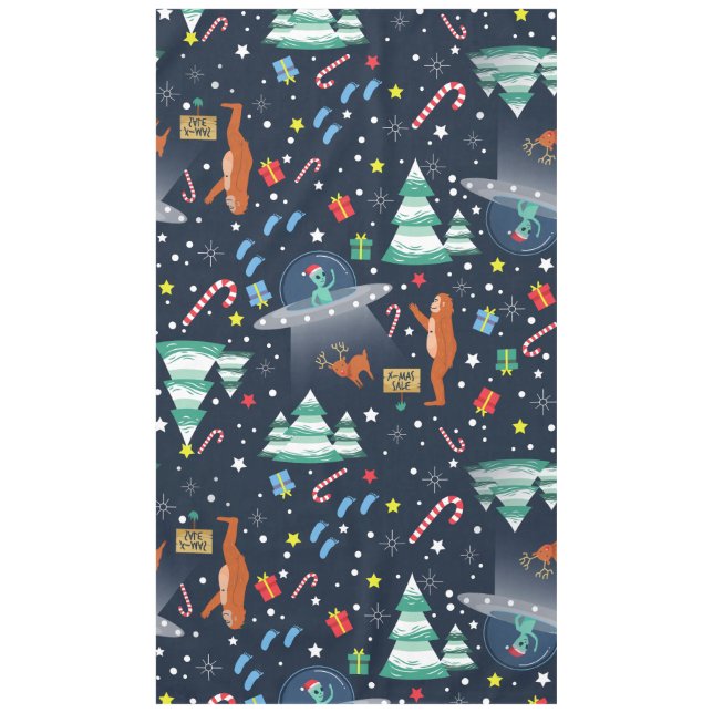 Nappe noël enlèvement alien bigfoot yeti sasquatch (Devant)