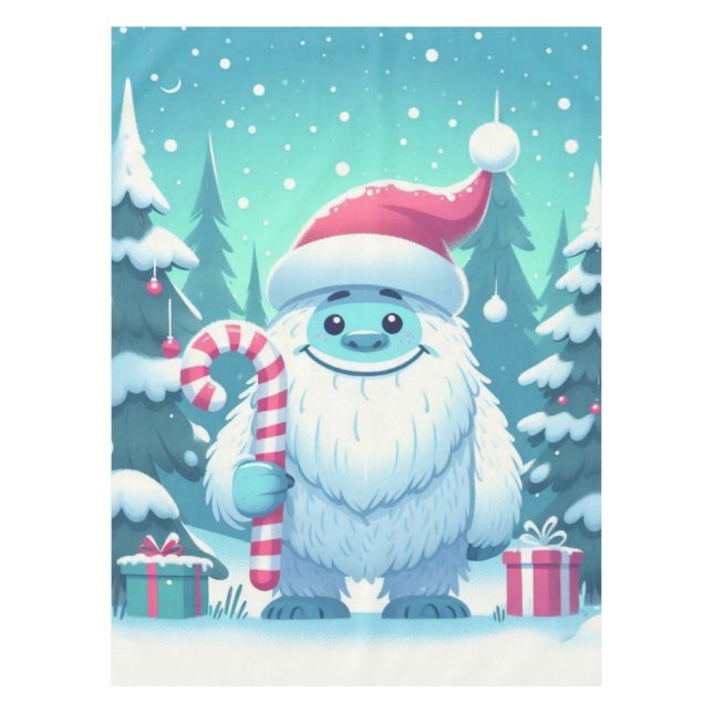 Nappe Noël mignon/yeti d'hiver (Devant)