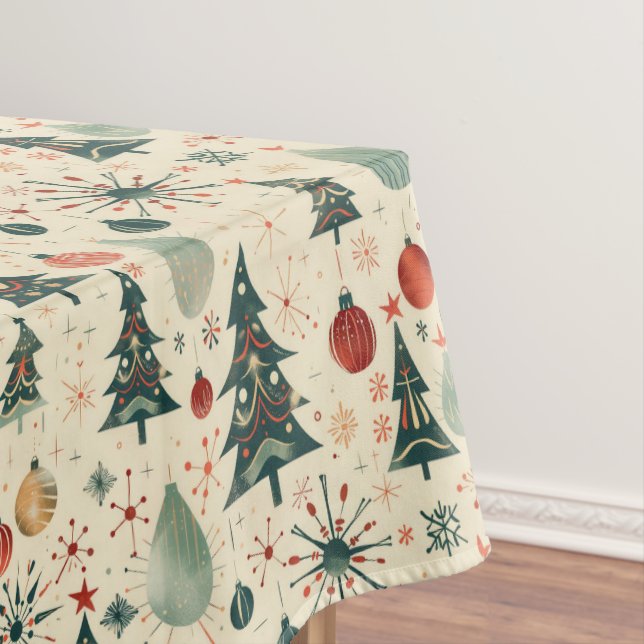 Nappe Noël rouge et vert rétros (In Situ)