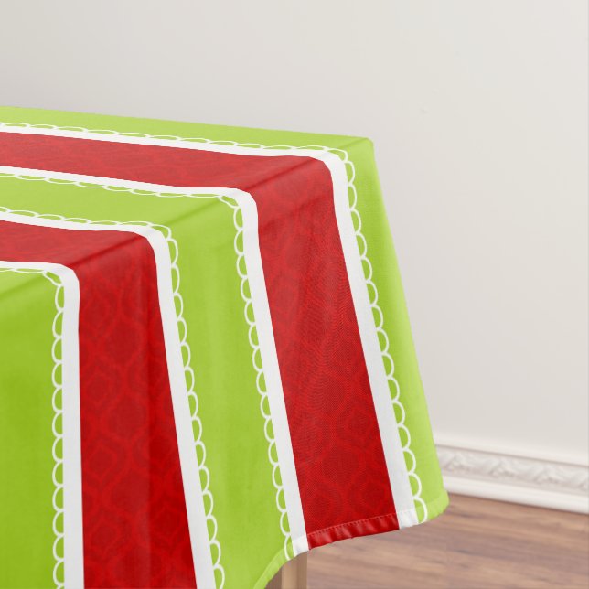 Nappe Noël Vacances Vert & Rouge Motif (In Situ)