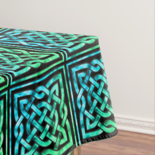 Nappe Noeud celtique - Carré bleu vert noir