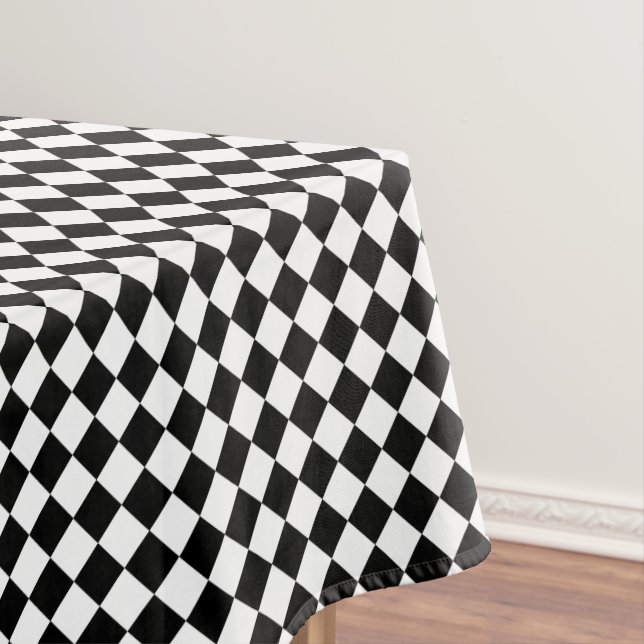 Nappe Noir Blanc À damiers moderne Motif Décor Maison (In Situ)