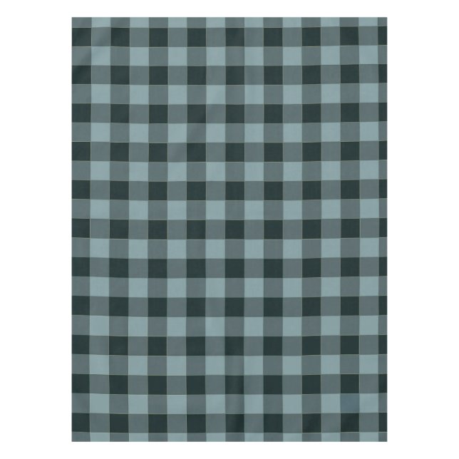 Nappe Noir bleu À damiers En vichy Motif (Devant)