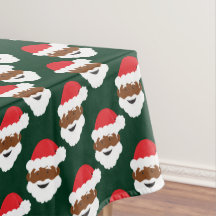 Noir Père Noël Peau Brown Noël vert