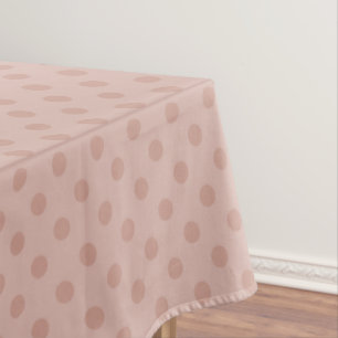 Nappe Noisette taupe/rose pois