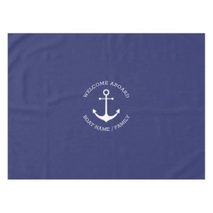 Nappe Nom de bateau personnalisé Bienvenue à bord de l