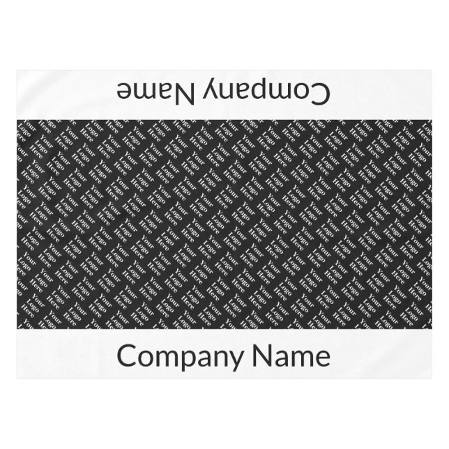 Nappe Nom du Motif du logo noir et blanc de l'entreprise (Devant (Horizontal))