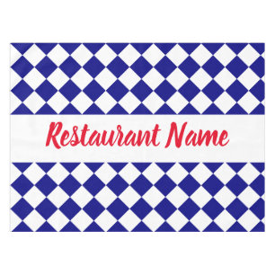 Nappe Nom du restaurant Panneau de contrôle bleu foncé e