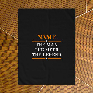Nappe Nom Personnalisé L'Homme Le Mythe La Légende