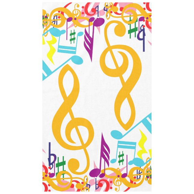 Nappe Notes de musique colorées (Devant)