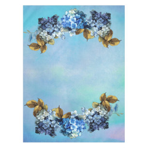 Nappe Nuances d'aquarelle bleue Hydrangeas