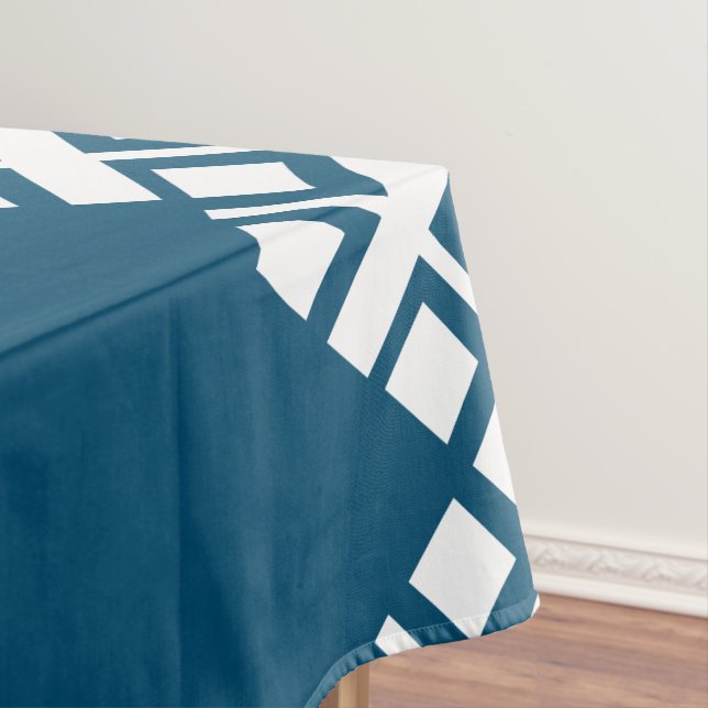 Nappe Océan bleu et blanc Mono Zig Zag (In Situ)