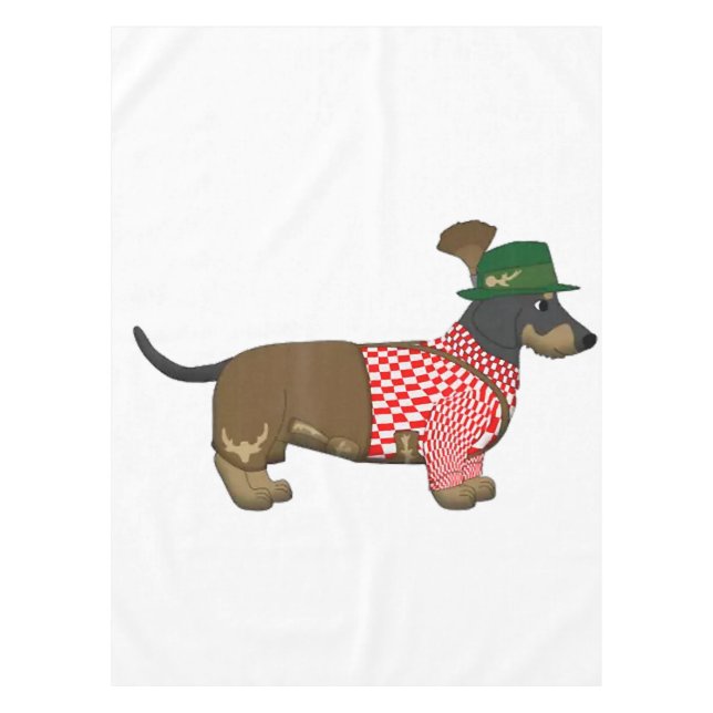 Nappe Octoberfest 2018 - Drôle costume allemand Dachshun (Devant)