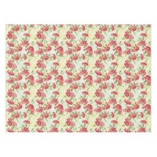 Nappe Oeillets rouges sur le vert avec des papillons