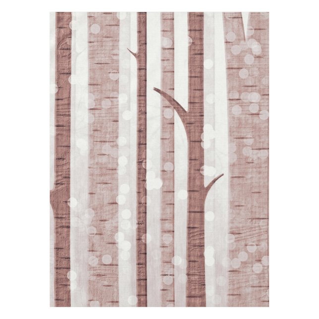Nappe OEuvre acrylique de la forêt d'Oiseaux| (Devant)