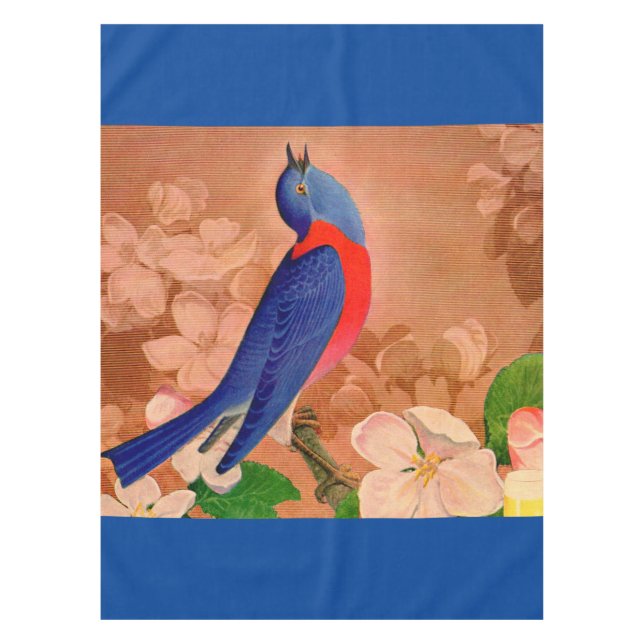 Nappe oiseau bleu du bonheur (Devant)