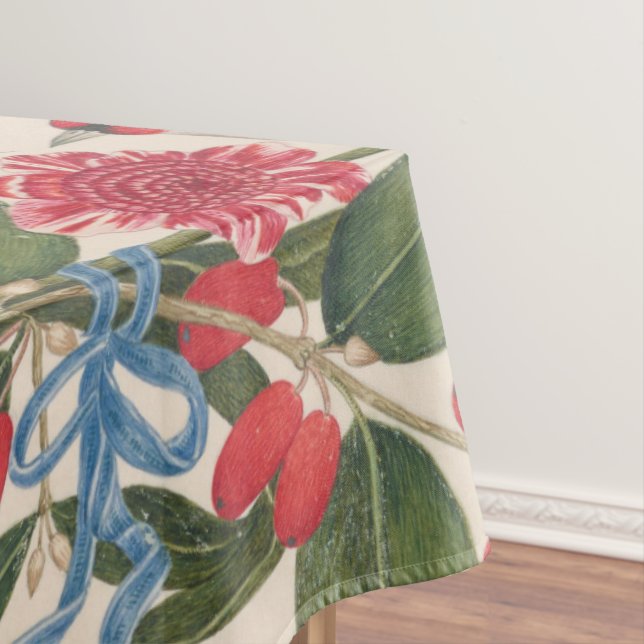 Nappe oiseaux Brown avec fleurs et papillon (In Situ)