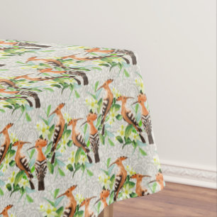 Nappe Oiseaux exotiques sur la dentelle