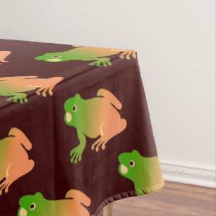 Nappe Ombre couleur bloc grenouille sur brun