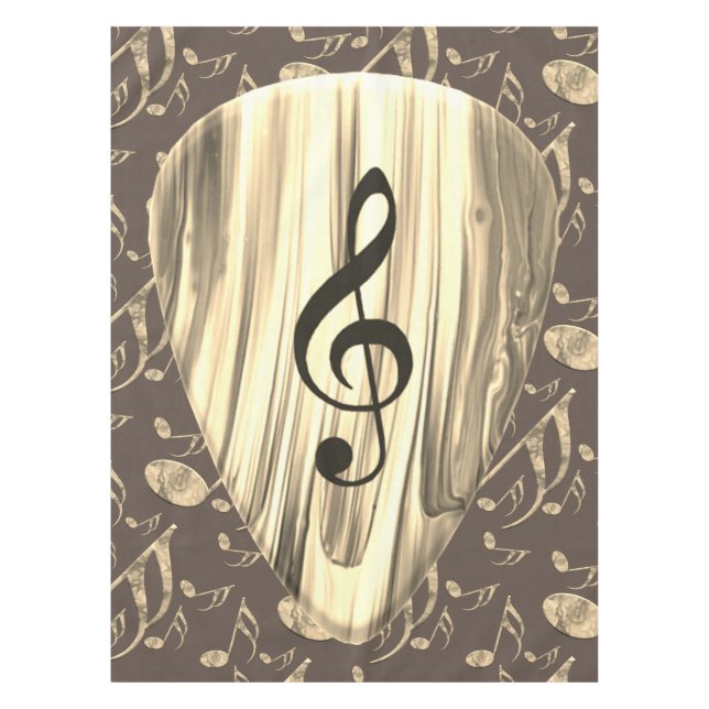 Nappe Onglet de guitare de notes musicales personnalisée (Devant)