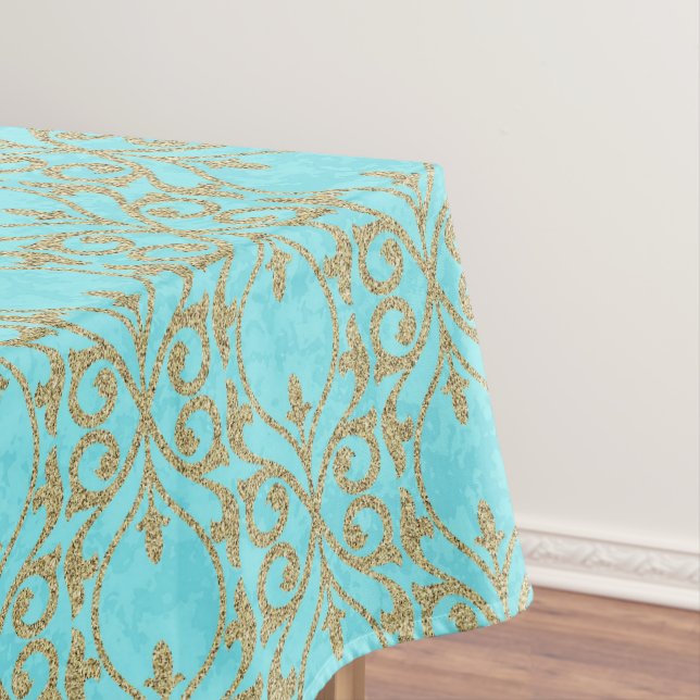 Nappe Or marocain d'aqua de turquoise de flourish (In Situ)