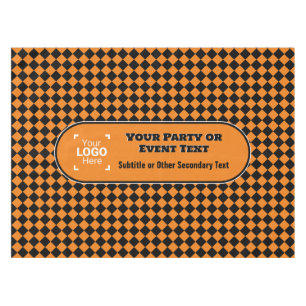 Nappe Orange & Black Diamond - Logo Personnalisé Événeme