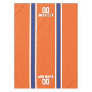 Nappe Orange et sports personnalisés par bleu Jersey