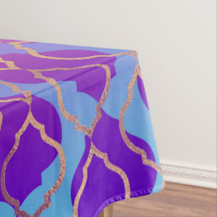 Nappe Orange Violet Fuchsia Trèfle Lumineux Gras Vivant