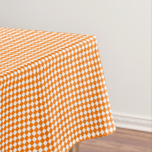 Nappe Orange White À damiers Check Fall Halloween Party