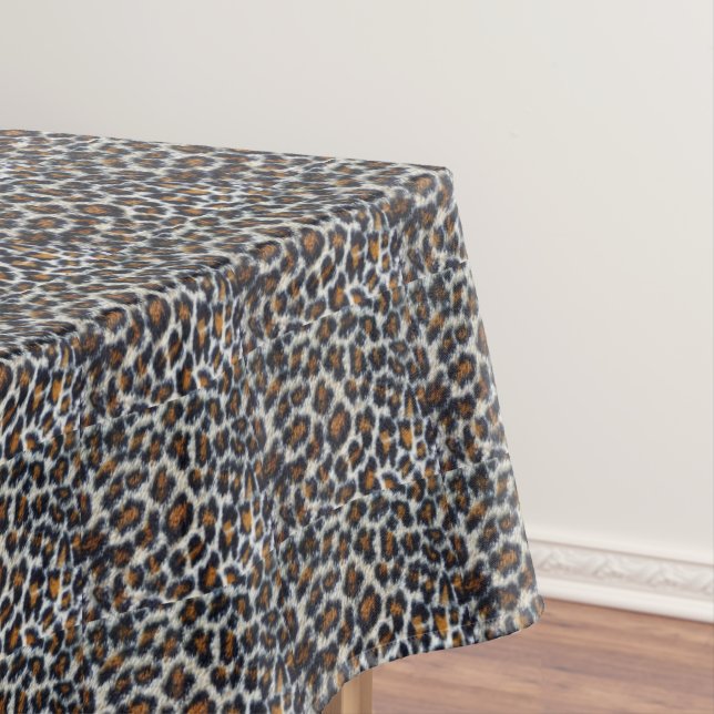 Nappe original pelucheux de motif d'empreinte de léopard (In Situ)