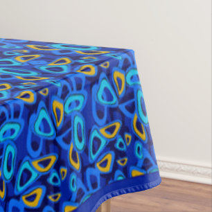 Nappe Ornement abstrait bleu multicolore